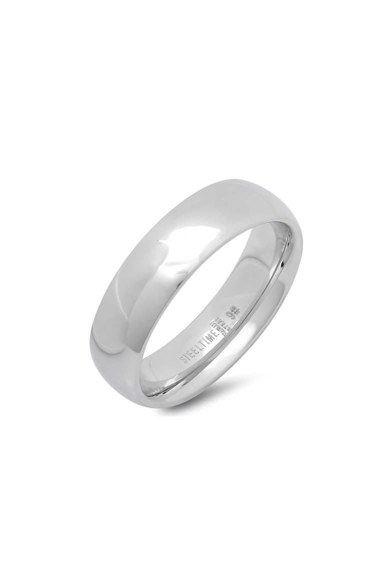 Stainless Steel Band Ring, Main, color, SILVER