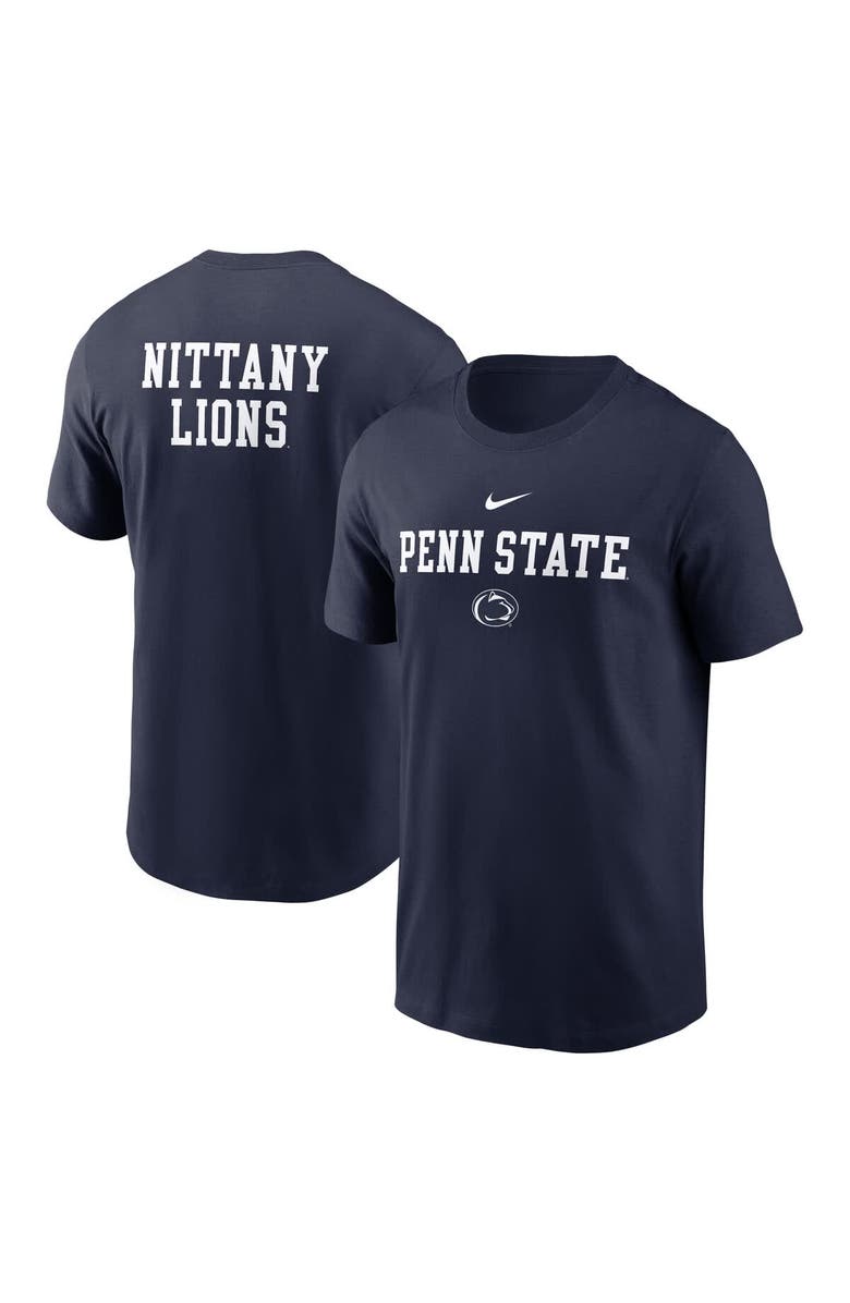 Nike Men's Nike Navy Penn State Nittany Lions 2-Hit Stacked T-Shirt, Alternate, color, Navy