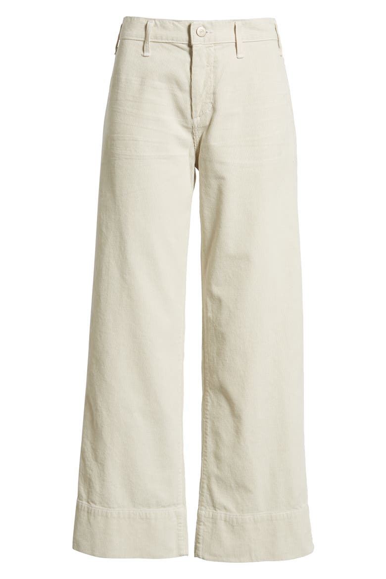 Abigal High Waist Ankle Wide Leg Corduroy Pants, Alternate, color, WINTER CREAM