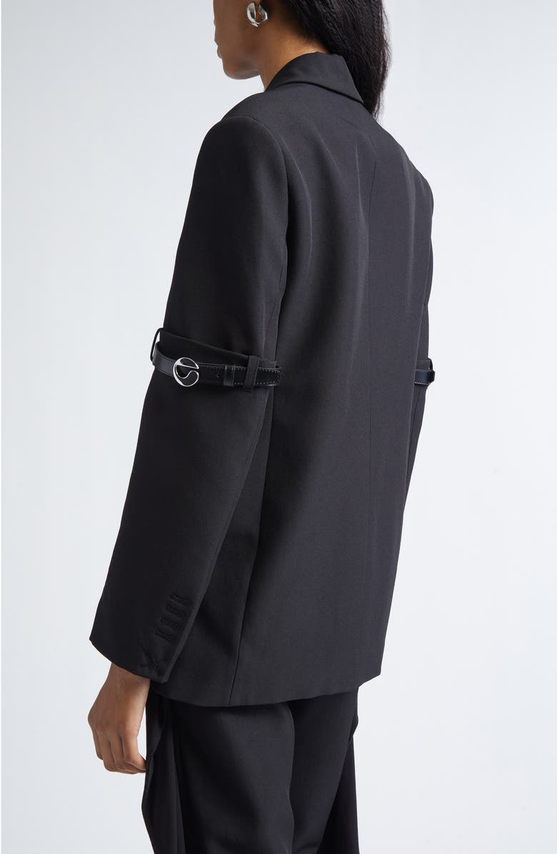 Coperni Logo Belted Blazer, Alternate, color, Black