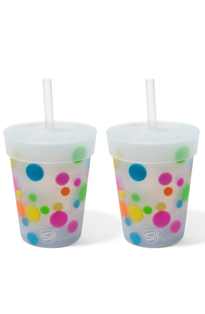 Silipint Kids Straw Tumblers 8oz 2 Pack, Main, color, Multicolored