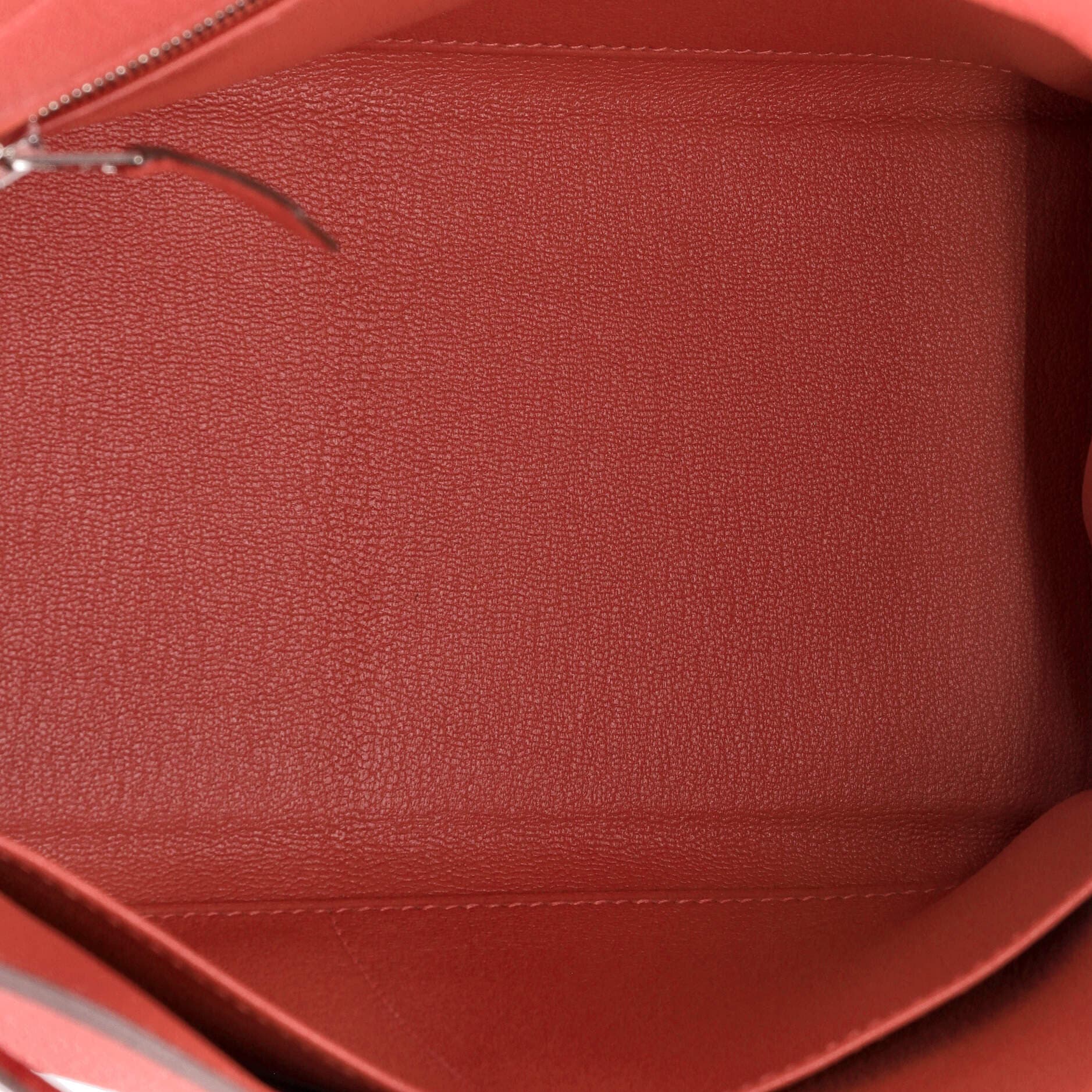 Pre-Owned Hermes Kelly Handbag Red Clemence with Palladium Hardware 28, Alternate, color, 