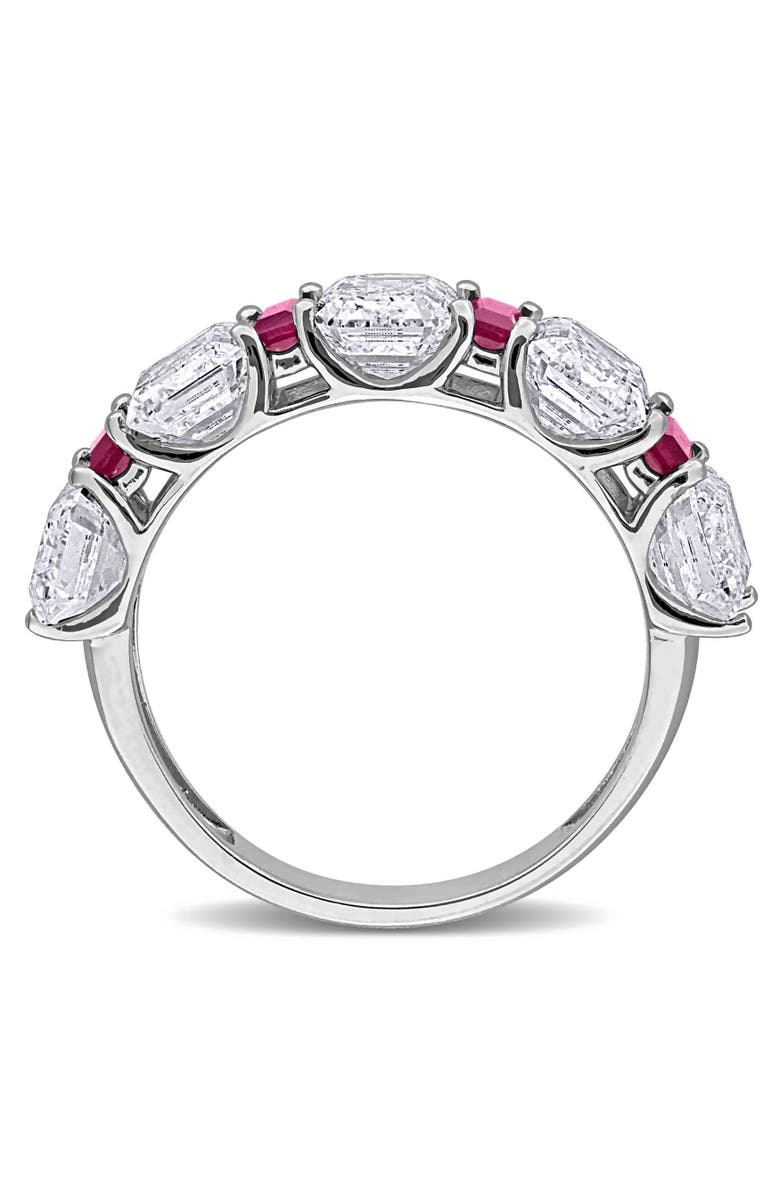 Julianna B. Lab-Created Ruby Semi-Eternity Ring 14k, Alternate, color, Ruby