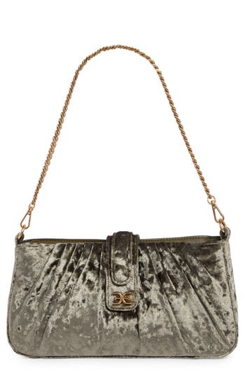 Sam Edelman Ellie Pleated Clutch In Green