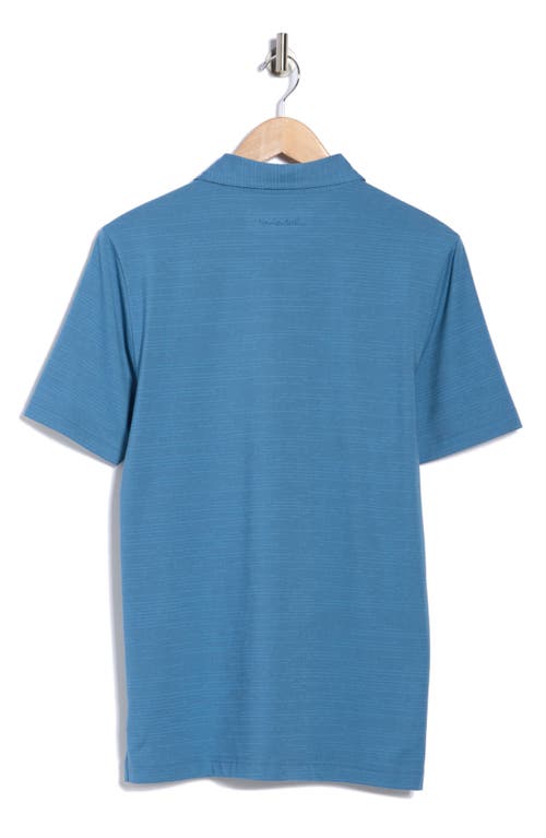 Travismathew Heathered Polo In Blue
