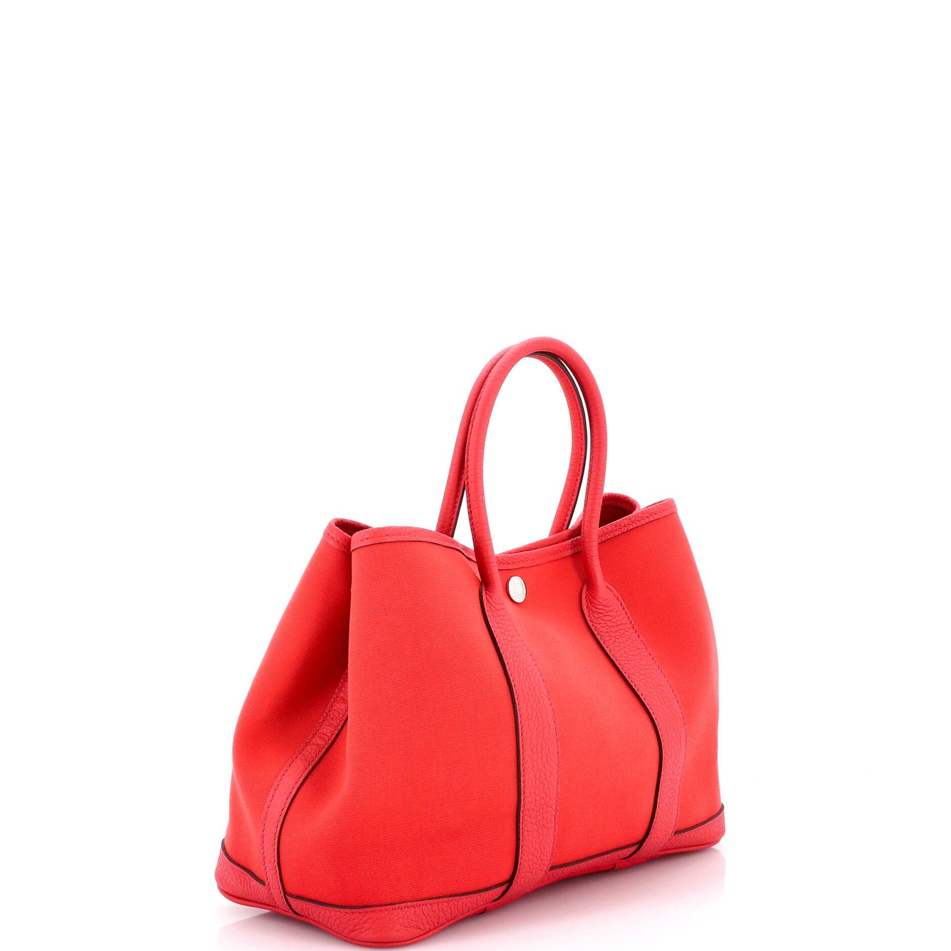 Pre-Owned Hermes Garden Party Tote Toile and Leather 30, Alternate, color, Bougainvillier