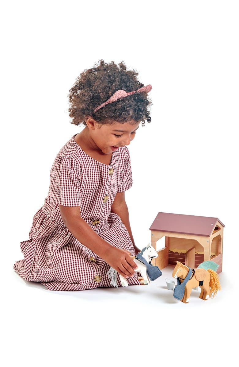 Tender Leaf Toys The Stables Wooden Playset, Alternate, color, Multi