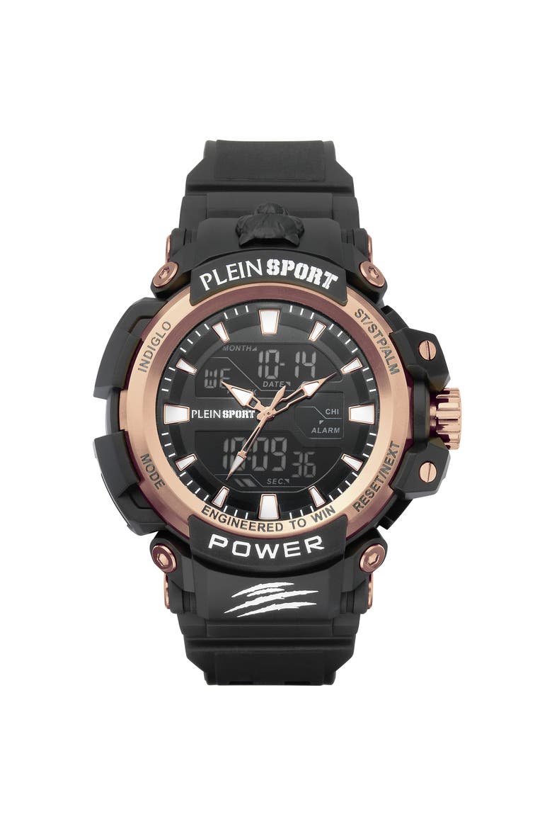 Watches Combat Power Men, Main, color, black/goldenrose