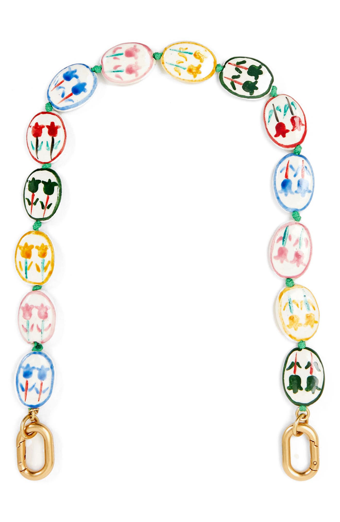 Clare V. Porcelain Flower Shortie Strap, Main, color, Multi Color
