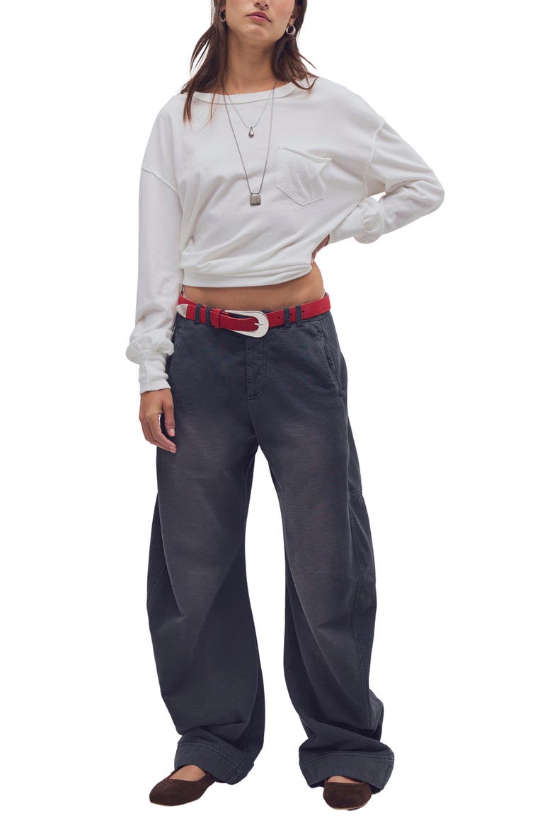 Spotlight Knit Barrel Leg Trousers, Alternate, color, BLACK OYSTER