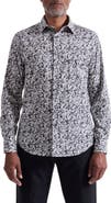 Bugatchi Julian Shaped Fit Floral Print Stretch Cotton Button-Up Shirt