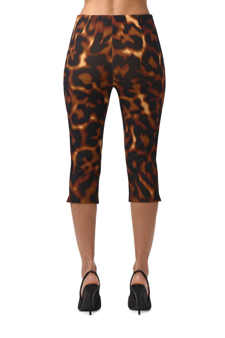 Print Ponte Crop Leggings, Alternate, color, TORTOISE