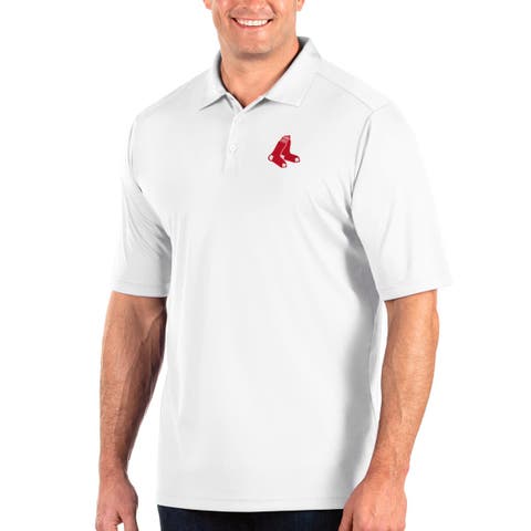 Men's Antigua White Boston Red Sox Big & Tall Tribute Polo