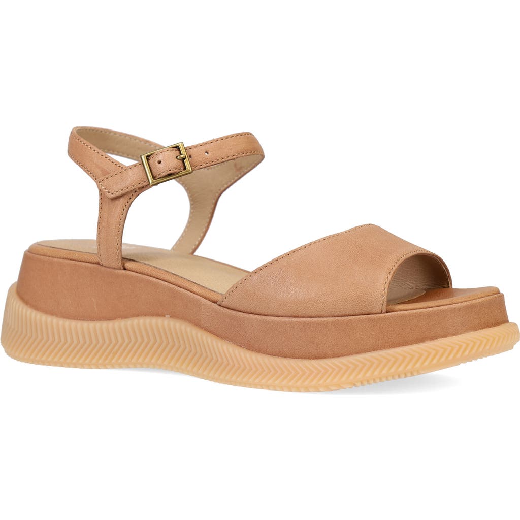 Eileen Fisher Ario Sporty Leather Wedge Sandals