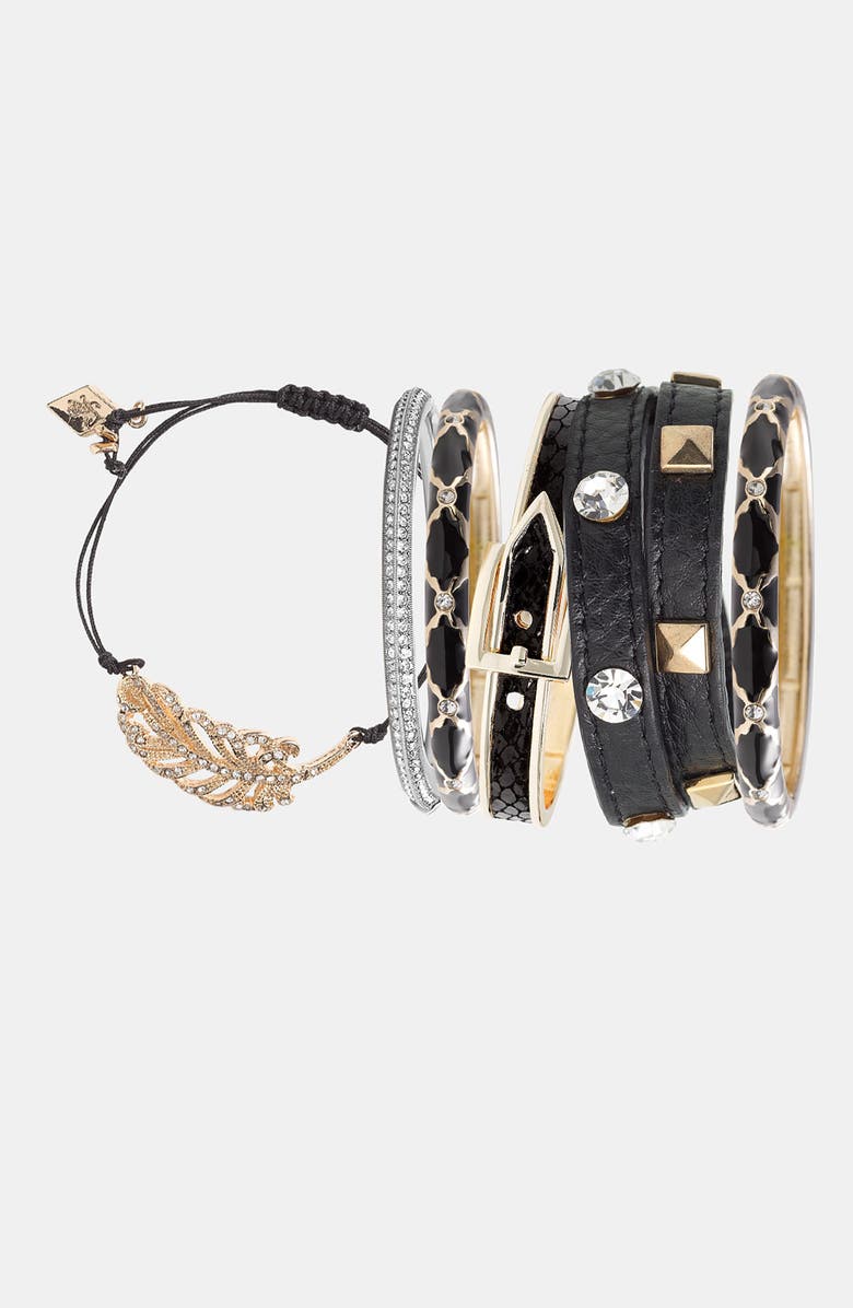 Sequin Small Crystal Detail Hinged Bangle, Alternate, color, 