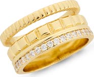 Covet Pavè Textured Faux Stack Ring