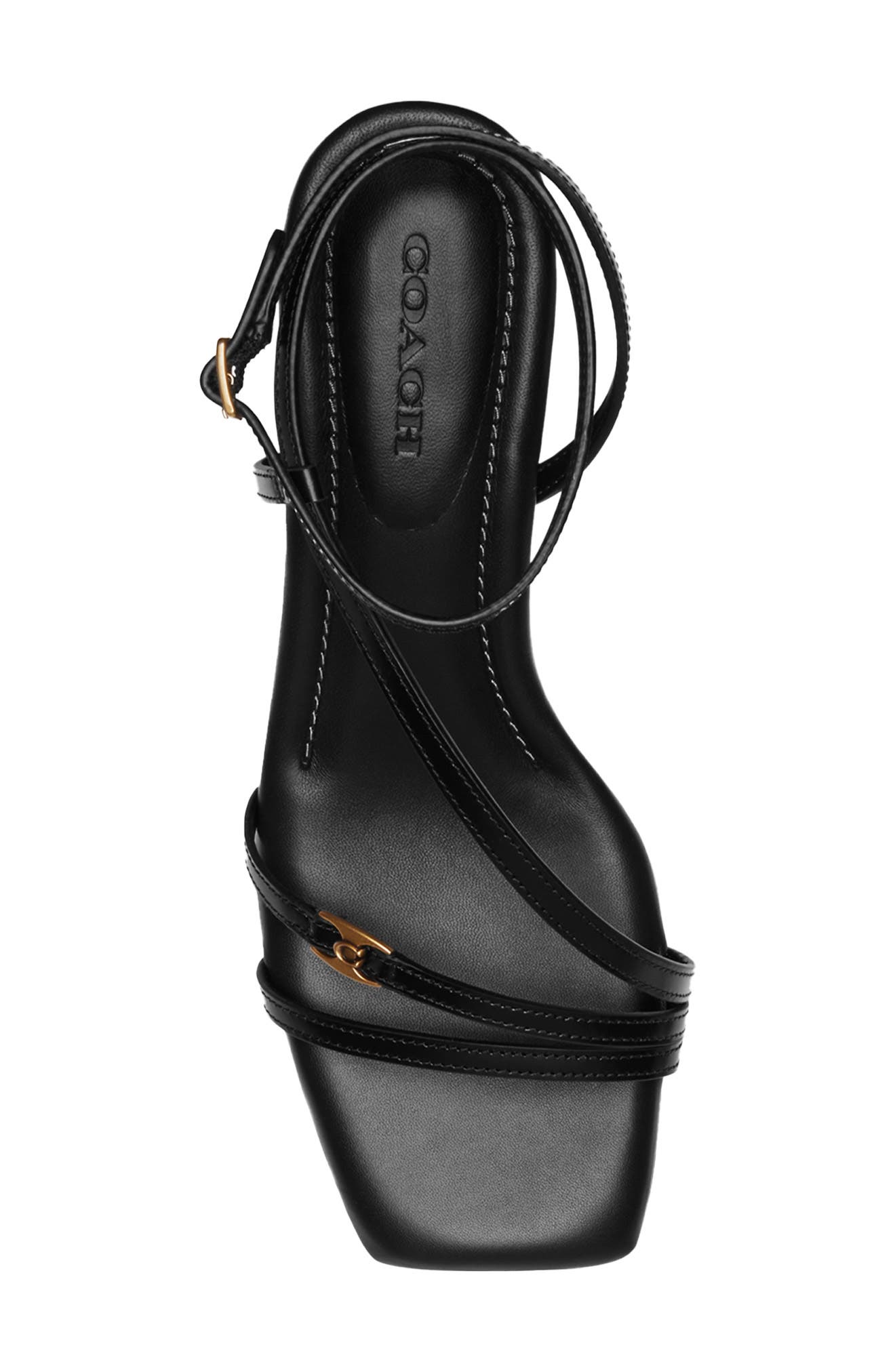 COACH Cait Ankle Strap Wedge Sandal, Alternate, color, 