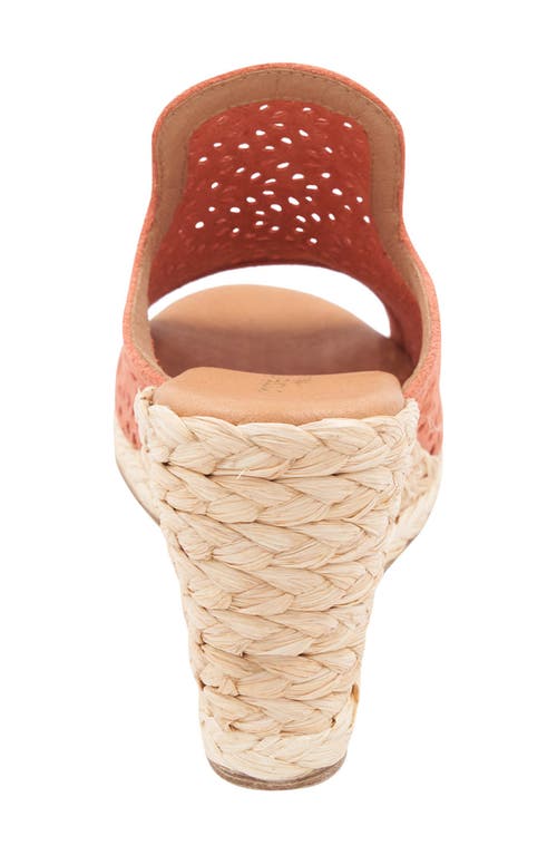 Andre Assous André Assous Nissa Espadrille Wedge Slide Sandal In Coral