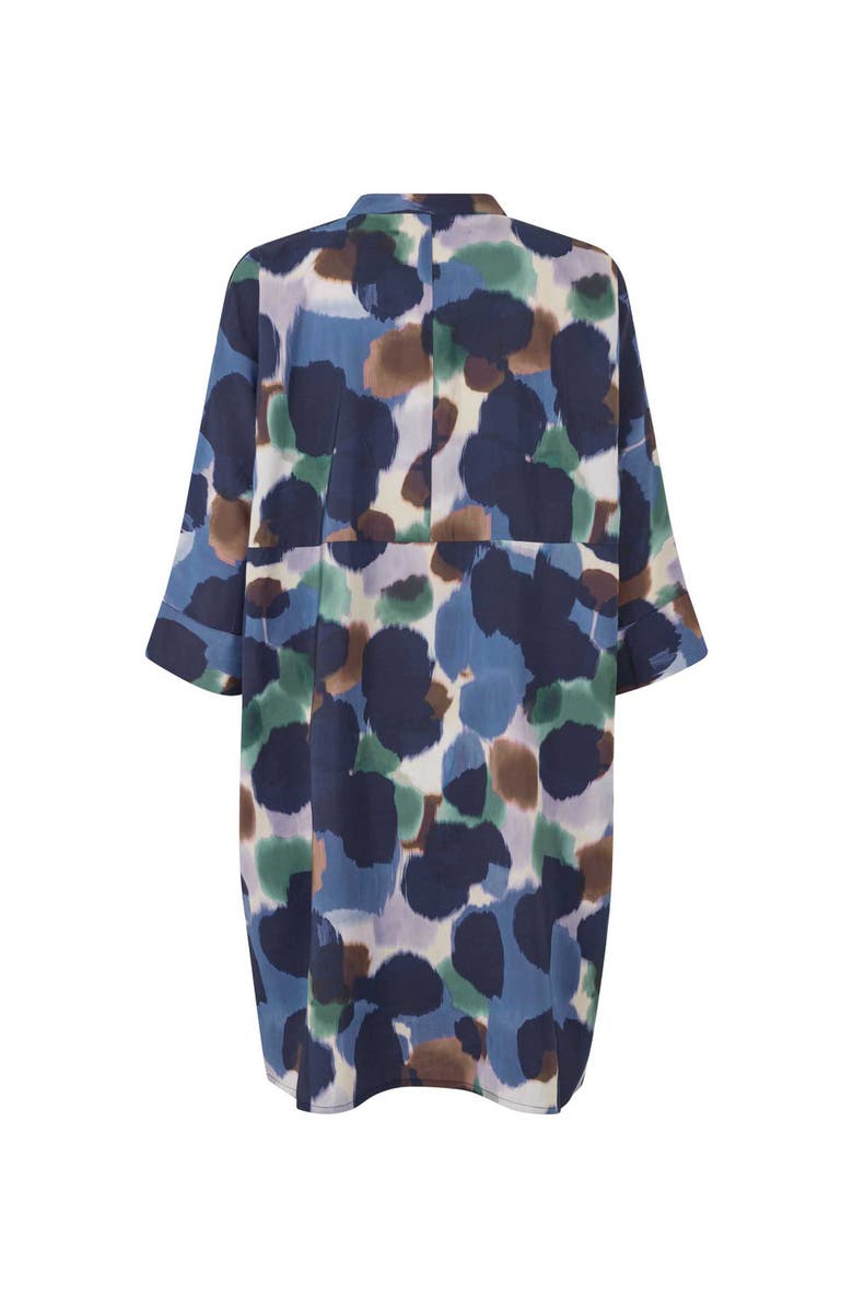 Masai Copenhagen MaIosetta 3/4 Sleeve Round Neck Dress, Alternate, color, Navy Blazer