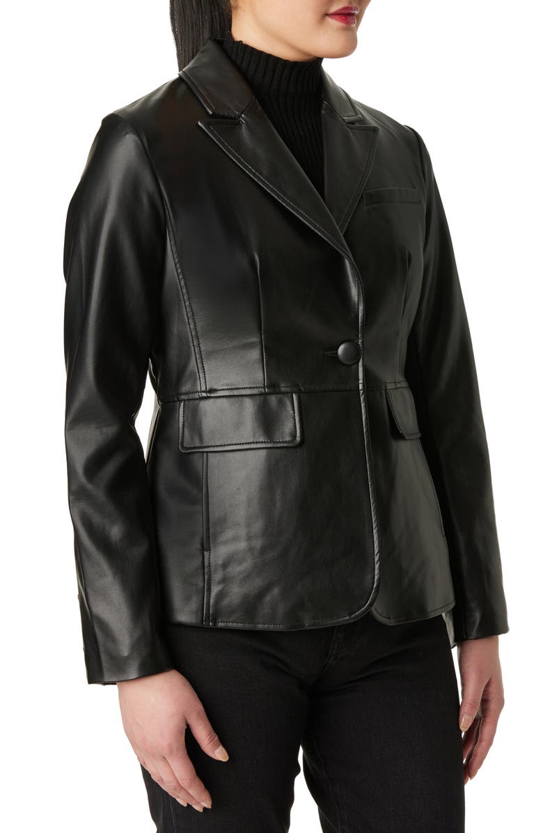Sanctuary Faux Leather Blazer, Alternate, color,