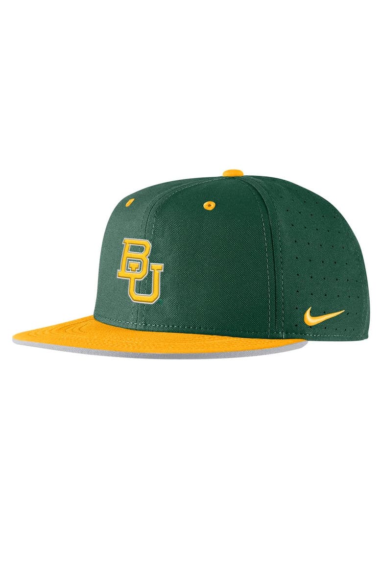 Men's Nike Green Baylor Bears 2025 On-Field True Performance Baseball Fitted Hat, Alternate, color, Green