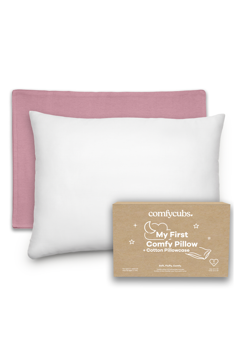 Toddler Pillows with Soft Cotton Pillow Case, Main, color, Mauve