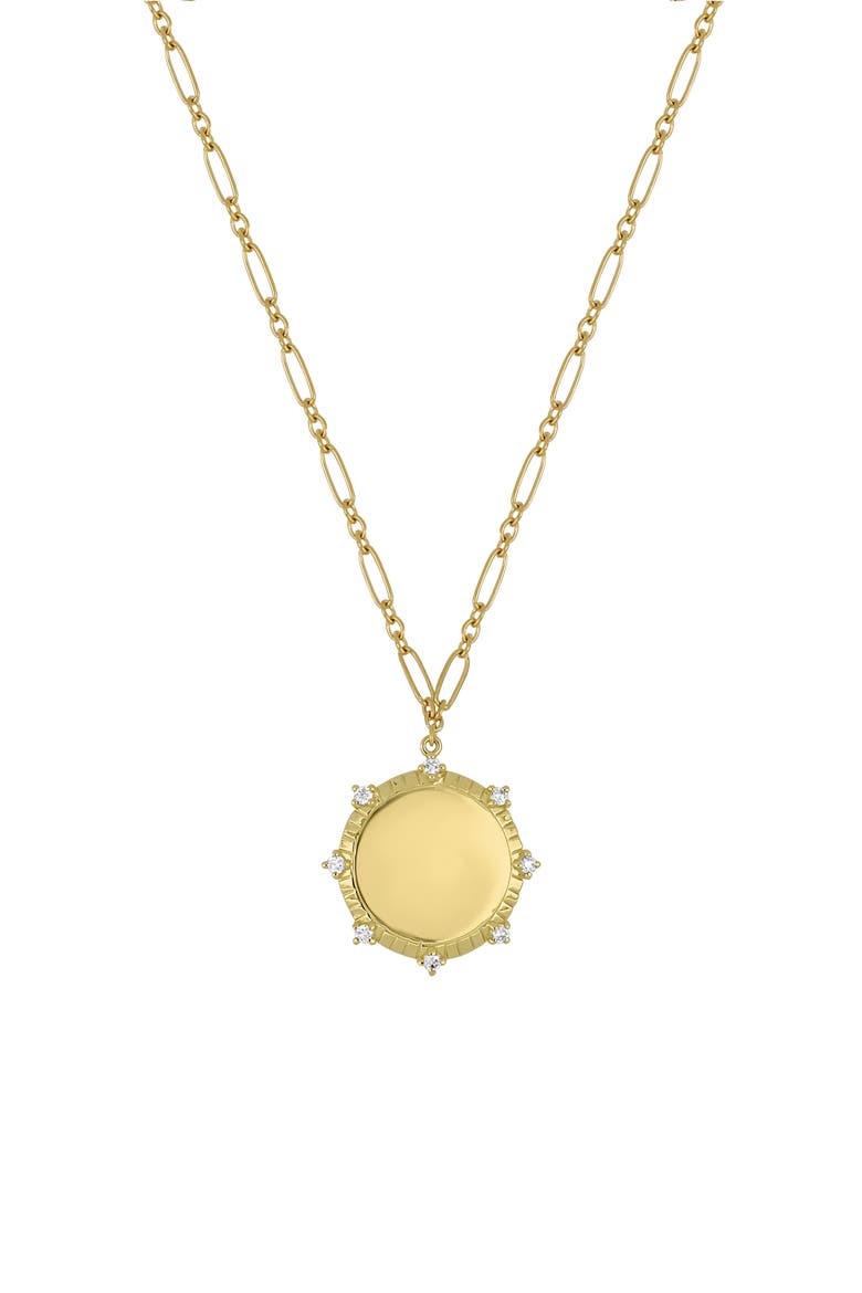 BL Icon Medallion Pendant Necklace, Main, color, 18K YELLOW GOLD