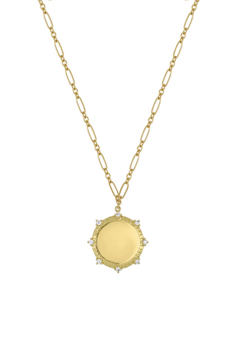 Bony Levy BL Icon Medallion Pendant Necklace, Main, color, 18K Yellow Gold