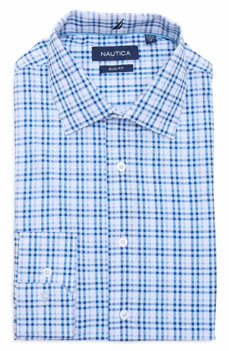 Nautica Slim Fit Geo Print Stretch Dress Shirt