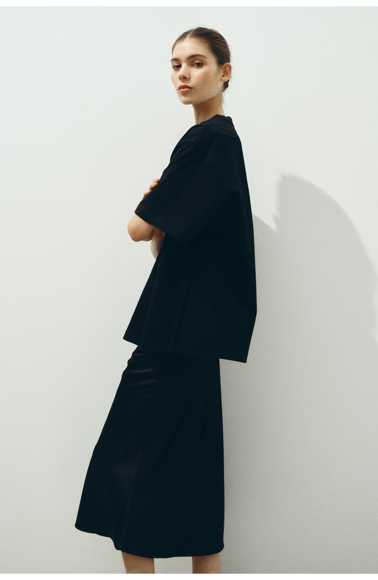 H&M Midi skirt, Alternate, color, Black
