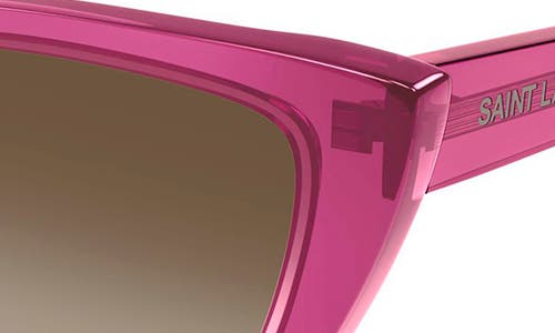 Saint Laurent Cat-eye Acetate Sunglasses In Pink