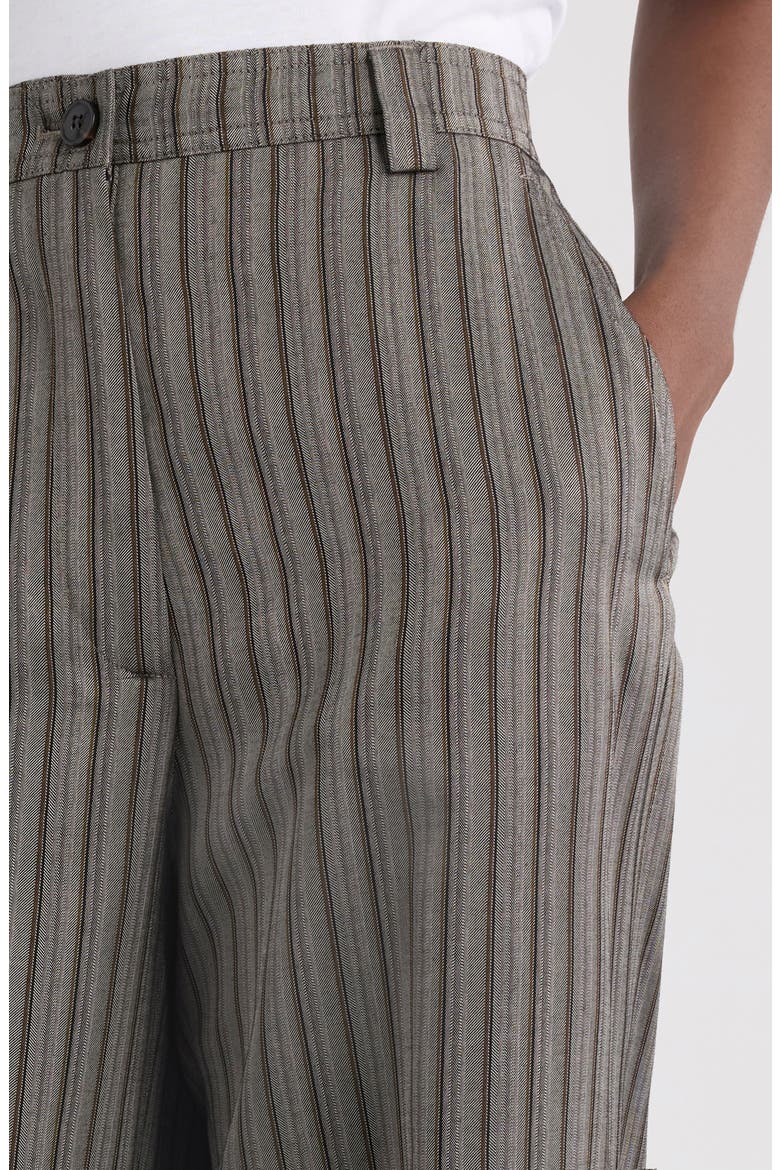 Pakora Multistripe Fluid Cuffed Pants, Alternate, color, GREY