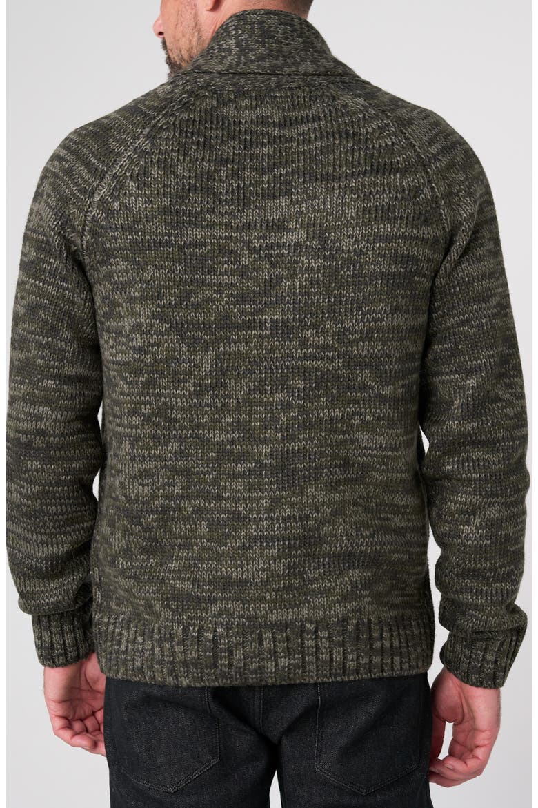 Marled Shawl Collar Cardigan, Alternate, color, GREY/ OLIVE