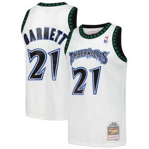 Men's Mitchell & Ness Kevin Garnett White Minnesota Timberwolves Hardwood Classics Swingman Jersey