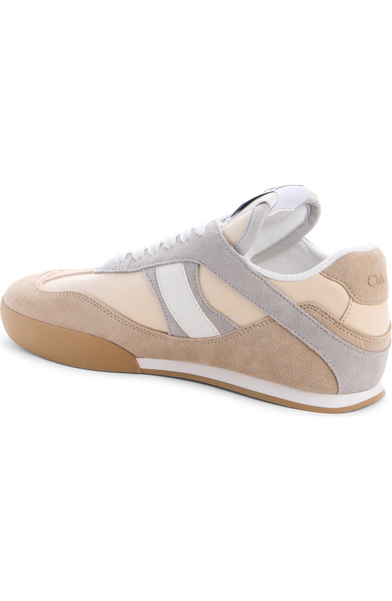 Chloé Kick Leather & Mesh Sneaker, Alternate, color, Dove Grey