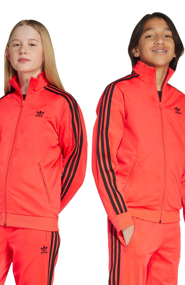 adidas Kids' Firebird Recycled Polyester Track Jacket, Alternate, color, Lucid Red