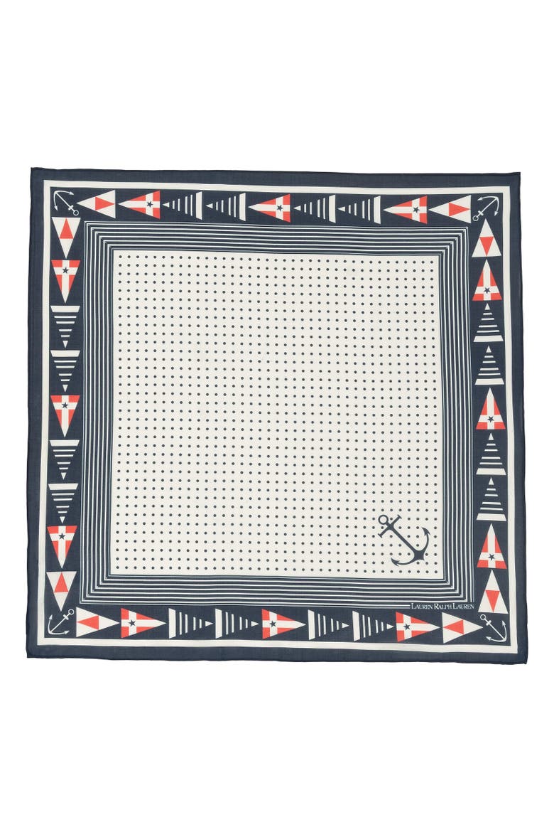 Nautical Small Squares, Main, color, White