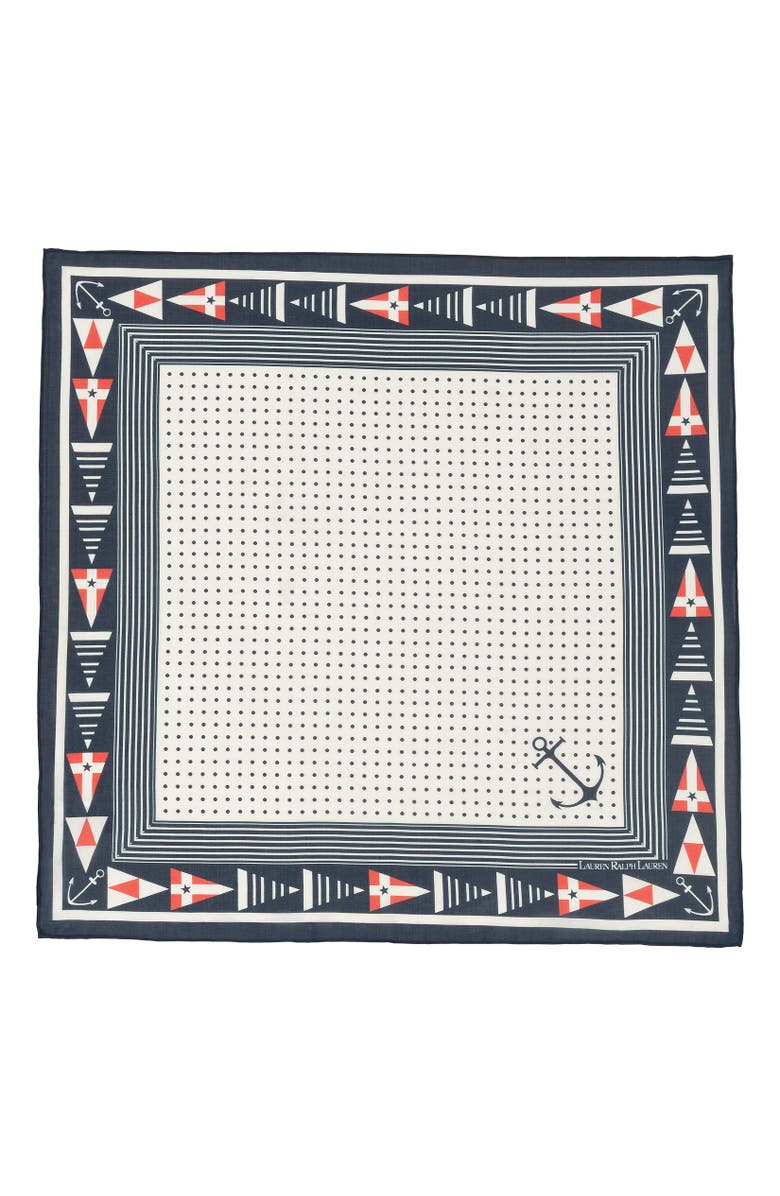 Lauren Ralph Lauren Nautical Small Squares, Main, color, White