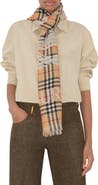 Burberry Equestrian Knight Design Check Wool Scarf