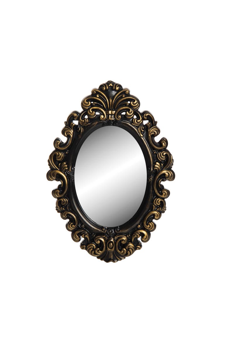 Broken Mirror With Creepy Face Halloween Décor, Alternate, color, Black