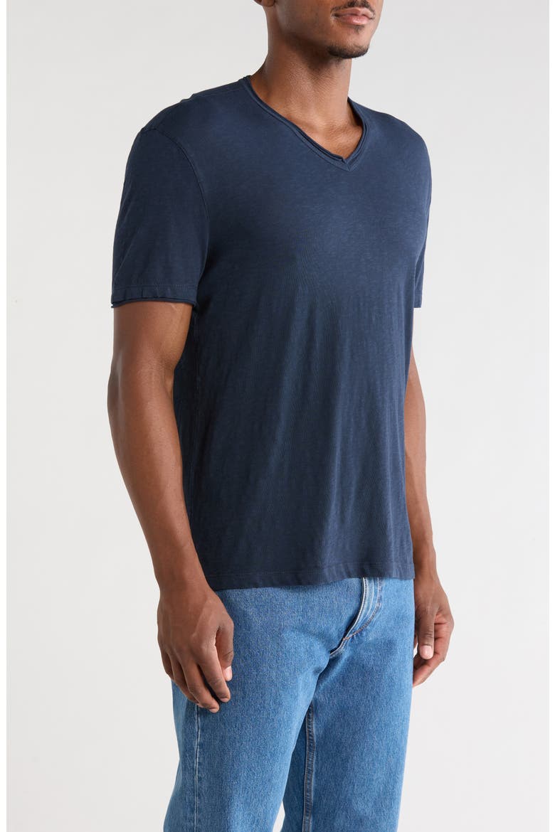 Slim Fit Slub Jersey V-Neck T-Shirt, Alternate, color, MIDNIGHT