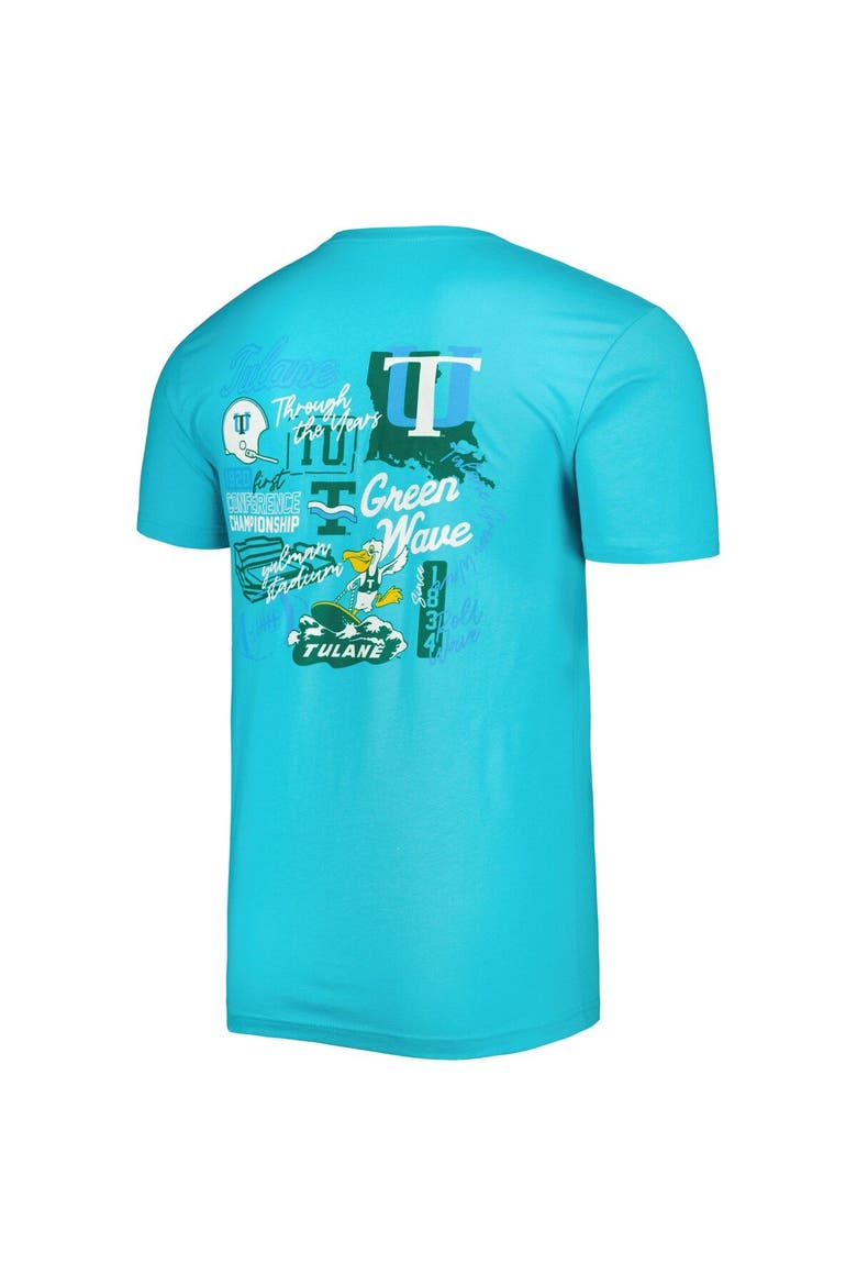 Men's Blue Tulane Green Wave Through the Years T-Shirt, Alternate, color, Blue