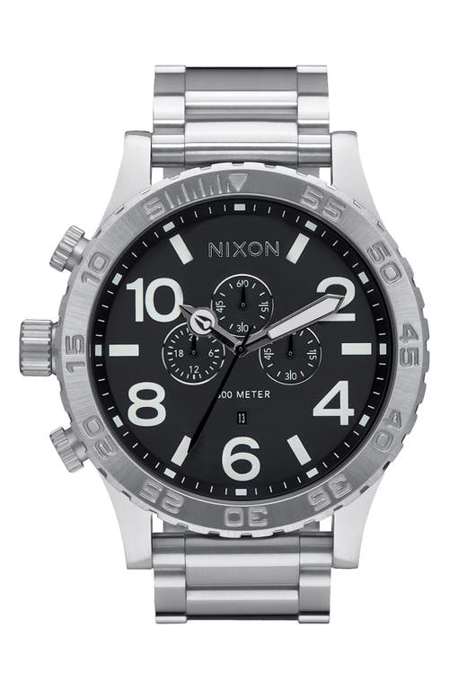 Nixon 51-30 Chronograph Bracelet Watch, 51mm in Black at Nordstrom