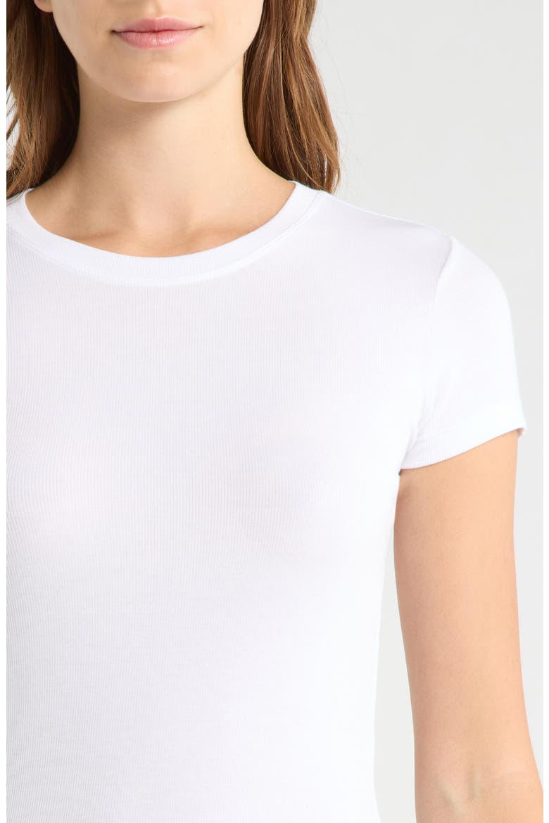 Rib Baby T-Shirt, Alternate, color, BRILLIANT WHITE