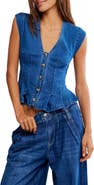 Free People Dylan Denim Waistcoat Top