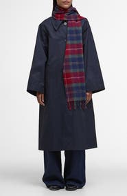 Barbour Tartan Lambswool & Cashmere Fringe Scarf