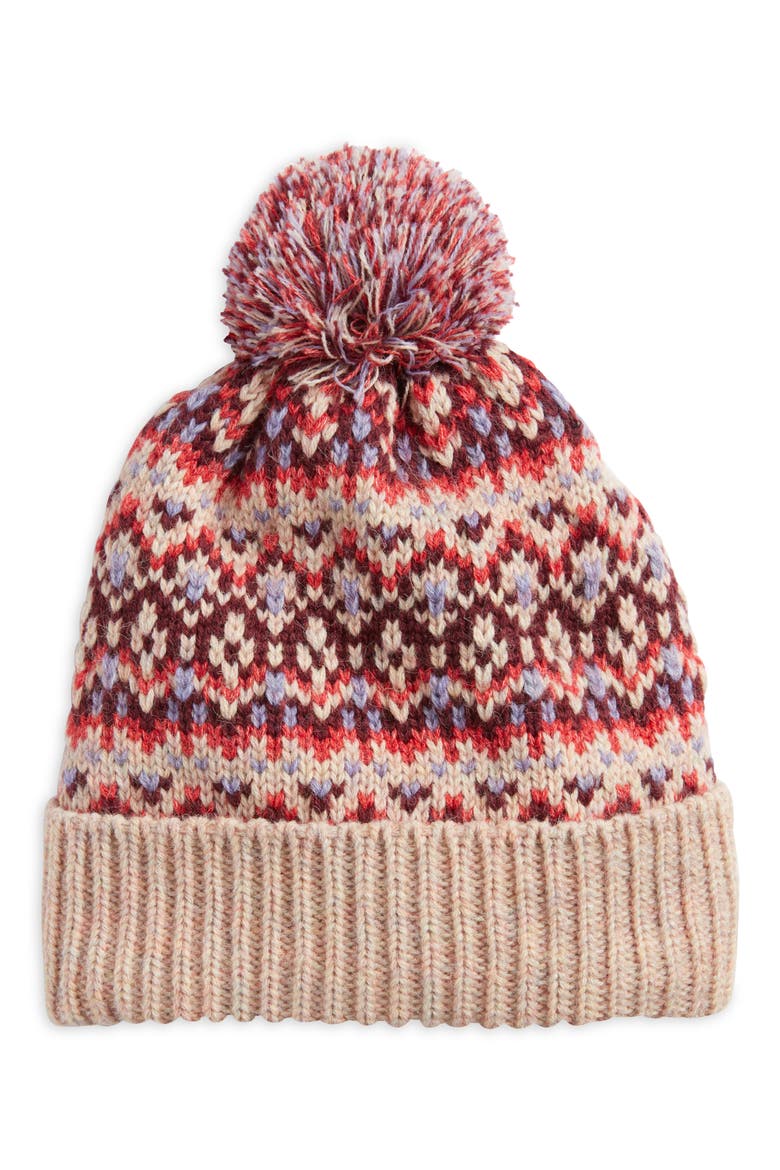 First Frost Fair Isle Beanie, Main, color, IVORY