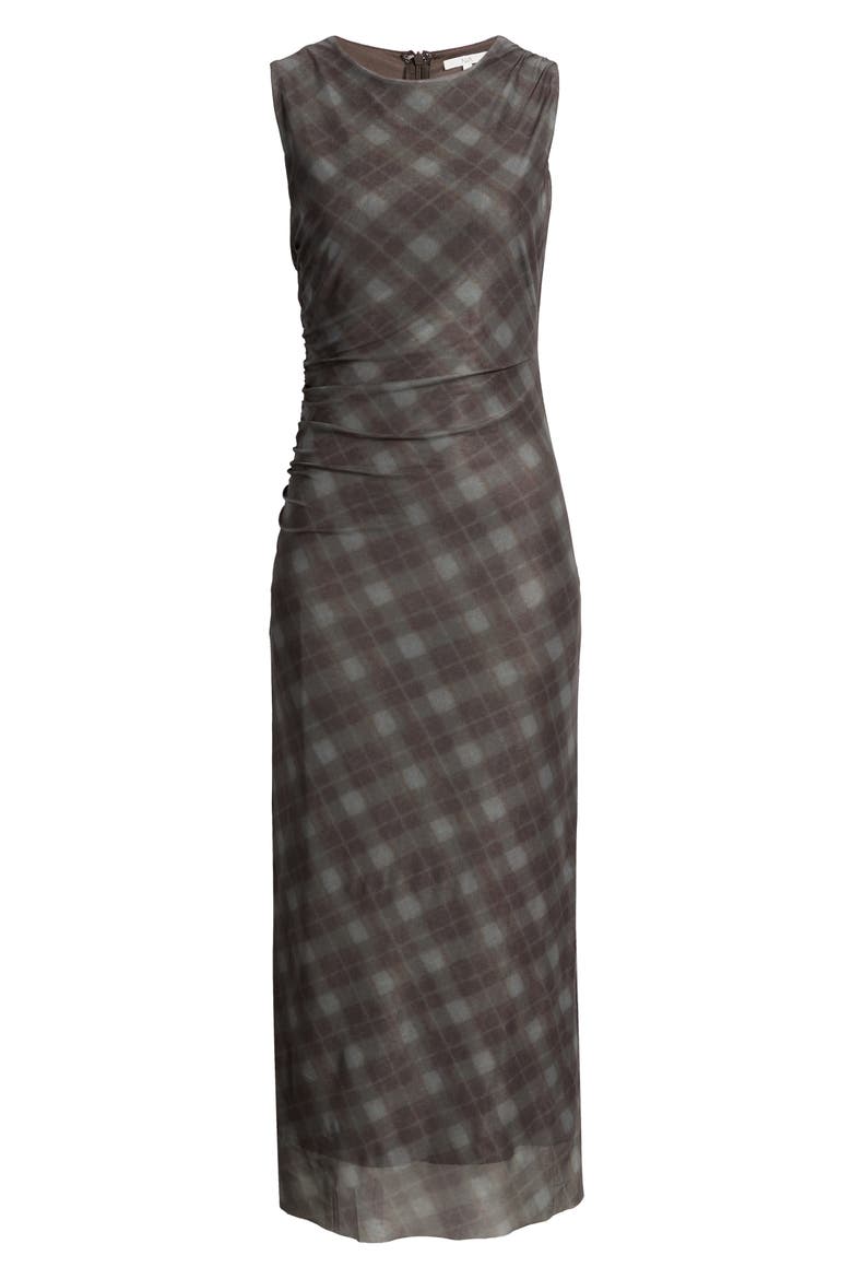Reese Sleeveless Midi Dress, Alternate, color, BROWN