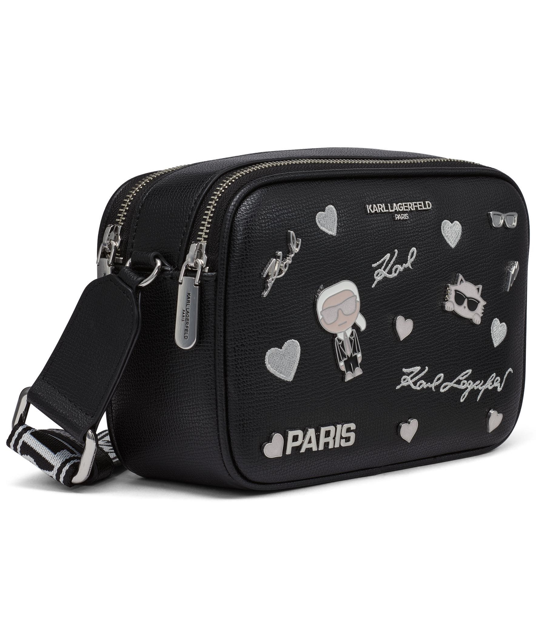 KARL LAGERFELD PARIS Maybelle Crossbody, Alternate, color, Black Shimmer