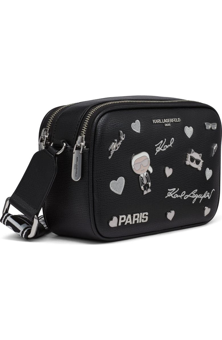 KARL LAGERFELD PARIS Maybelle Crossbody, Alternate, color, Black Shimmer